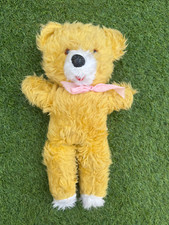 Vintage Carousel Teddy bear Plush Toy made in great Britain 70s 80s