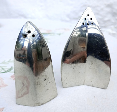 Vintage pair modernist salt - vintage,