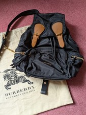 Burberry Nylon/Leather Backpack, Gold Chain And Nylon Strap.  New With Dust Bag