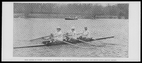 1901 antique print rowing - antique,