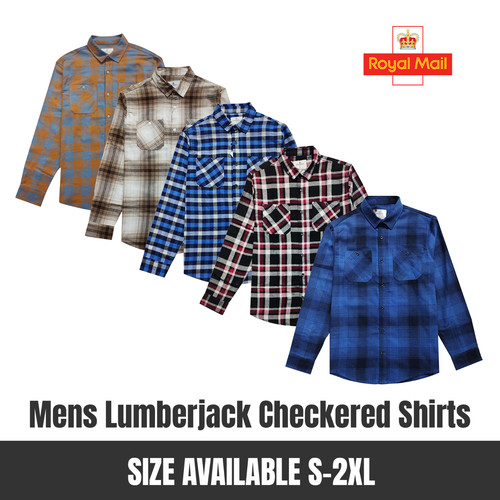 Mens checkered flannel shirt - checkered,
