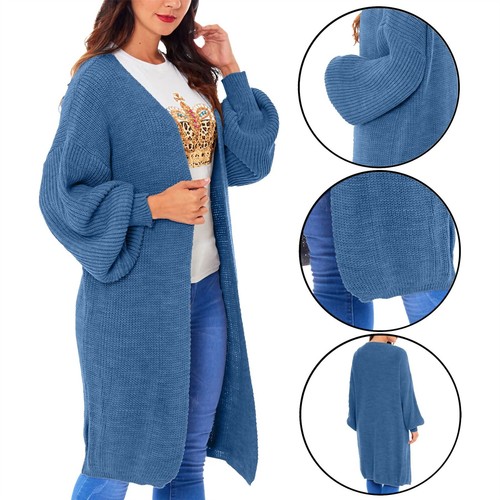 Ladies cardigan long line cosy - long,