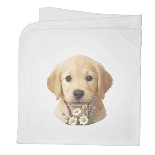 Golden retriever flowers - 'golden, flowers'