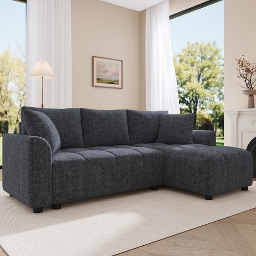 Grey chenille corner - chenille,