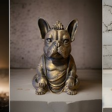 French Bulldog Buddha Statue