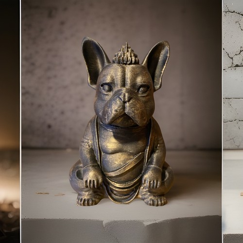 French bulldog buddha statue - french,