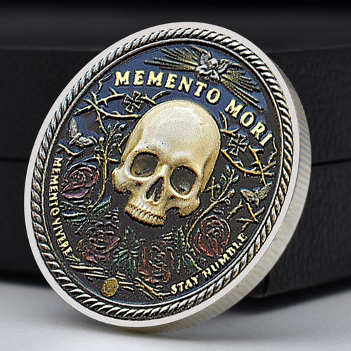 Memento mori skull - skull, medal