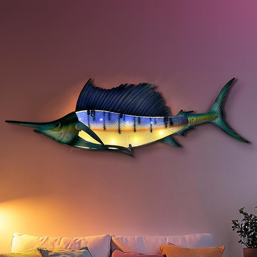 Metal fish wall art - metal,