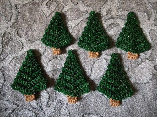 Green hand crochet christmas - 6,