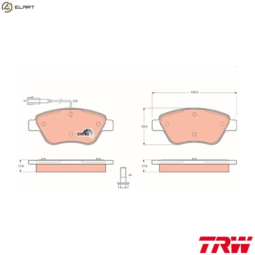 Brake pad set disc - disc,