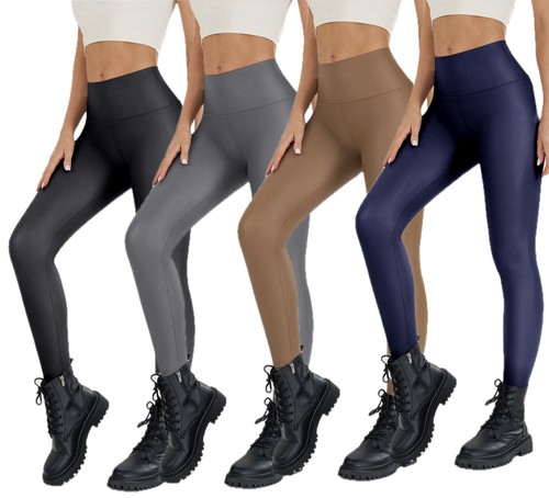 Women fitness leggings - fitness, leather