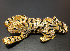 Vintage Gold‑Tone Rhinestone