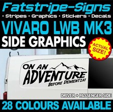 to fit VAUXHALL VIVARO MK3 LWB L2 ON AN ADVENTURE GRAPHICS STICKERS CAMPER VAN