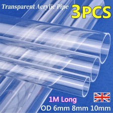 3PK 1M 1000mm Acrylic Pipe