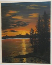 Original Sunset Lake Landscape