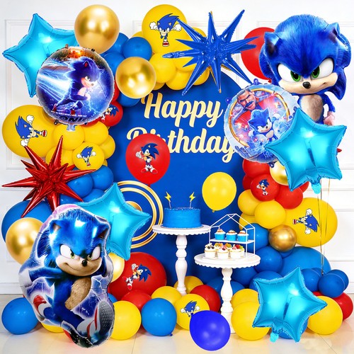 Pcs sonic party decorations - pcs,
