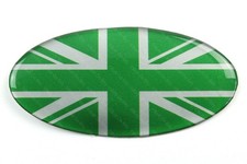 Oval Union Jack Grün und