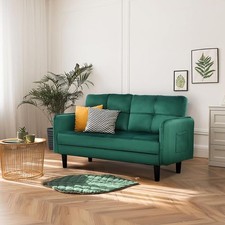 2 Seater Sofa,Modern Velvet Sofa Couch with Thicken Cushions,Comfy Loveseat Sofa