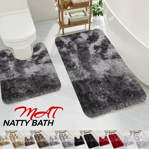 Luxury 2piece bath mat shaggy - luxury,