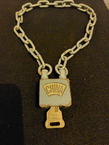 China padlock chain with key - china, +