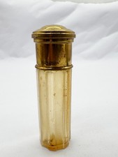 VINTAGE BRASS TOP PERFUME HOLDER DISPENSER CONTAINER RETRO STORAGE TUBE