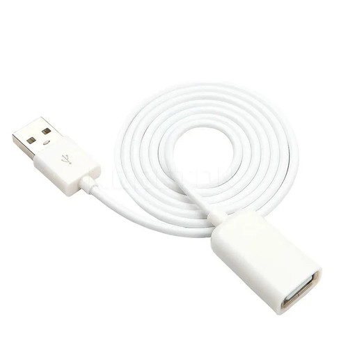 White usb extension - white,