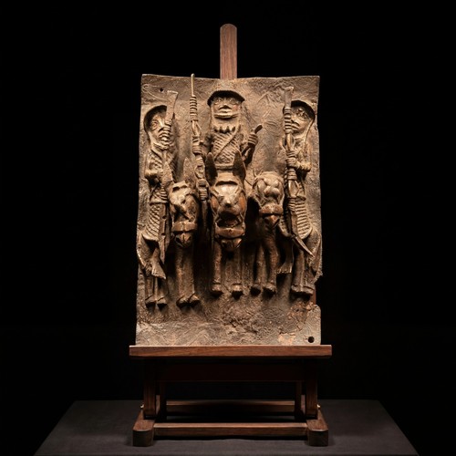 Antique benin bronze - antique, plaque