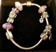 Authentic Pandora Bracelet + 11 Genuine ALE Charms 925 Silver Jewellery