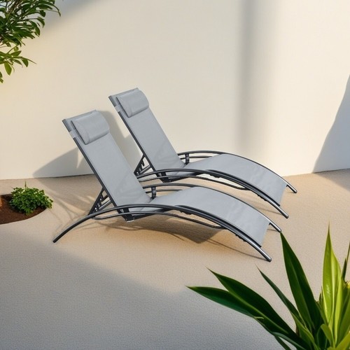 Pair bali sun loungers - of,