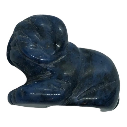 Vintage dog figurine carved - dog,