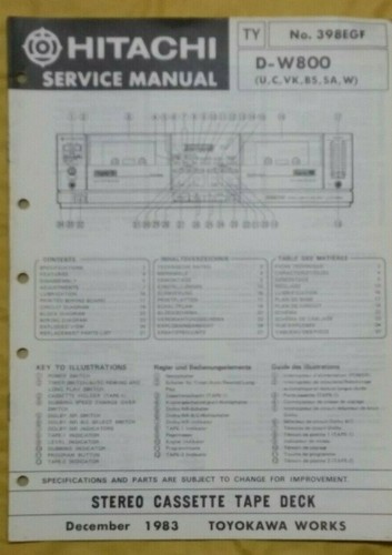 Vintage hitachi service - hitachi, manual