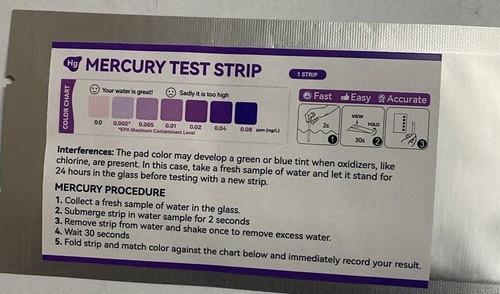 Mercury water test strip - in,