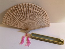 Vintage Fan Pierced Wooden