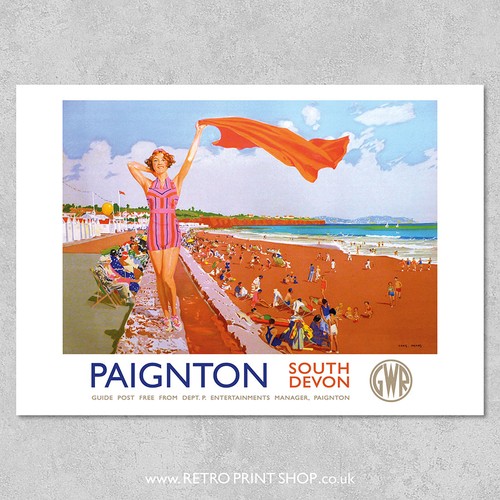 Gwr paignton poster railway - poster,