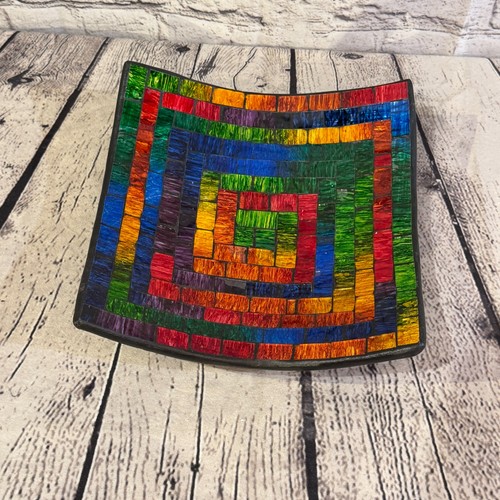 25cm rainbow swirl - rainbow, square