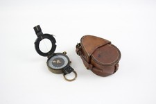 1937 Military Compass By J.M Glauser London MK IX w/ 1937 Dated Leather Case