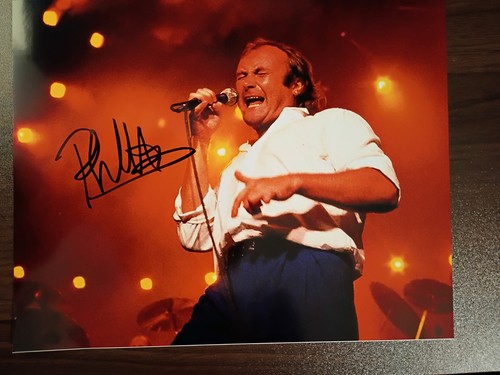 Phil collins signed 8x10 - 8x10, coa