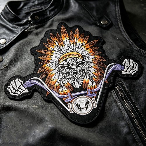 Large indian chief skull biker - chief,