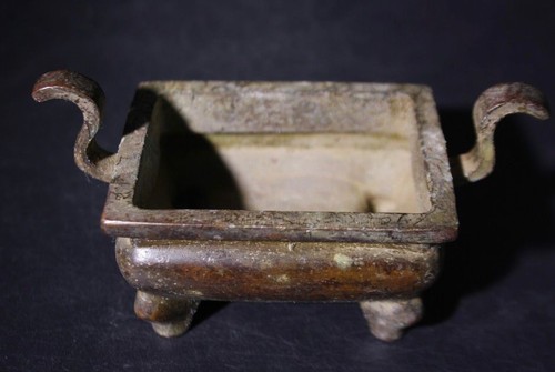 Qing chinese bronze square - bronze,