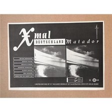 XMAL DEUTSCHLAND MATADOR MEMORABILIA Original music press advert from 1986 with 