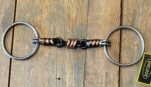 Copper roller snaffle bit - snaffle, bit-