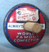 CRACKER JACK TOP TIN & WOOD