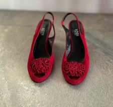 Vintage Lodi Red Suede Sling