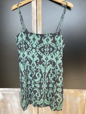 Tigerlily dress ladies 10 teal green linen mini summer sun Kiriana Blythe