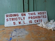 Vintage Factory Sign Riding On