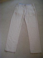 GENTS STONE 75% VISCOSE/25% LINEN REG TROUSERS/ WAIST 32"x LENGTH 30"/WASHABLE
