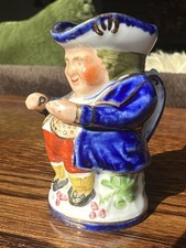 Vintage antique Allerton Staffordshire Snuff Taker Toby Jug, made in England