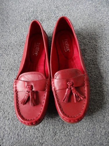 Hotter ladies red flat - ladies,