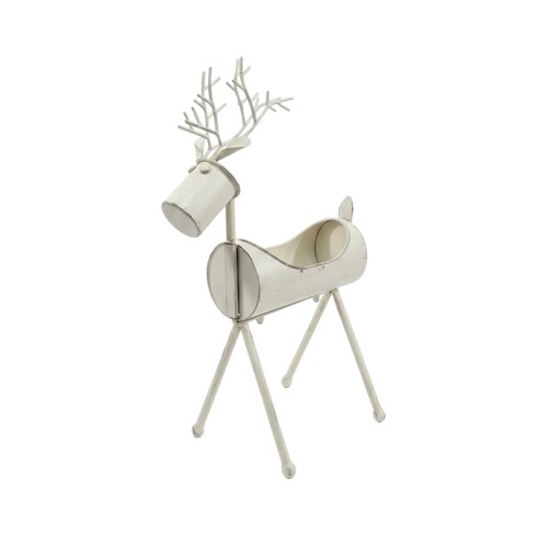 Deer planter metal - metal,