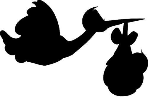Stork and baby - stork,